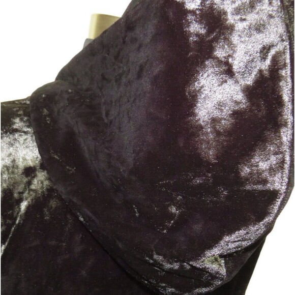 Torrid Black Crushed Velour Witchy Goth Hooded Lounge Dress Plus Size 3X - Picture 9 of 11